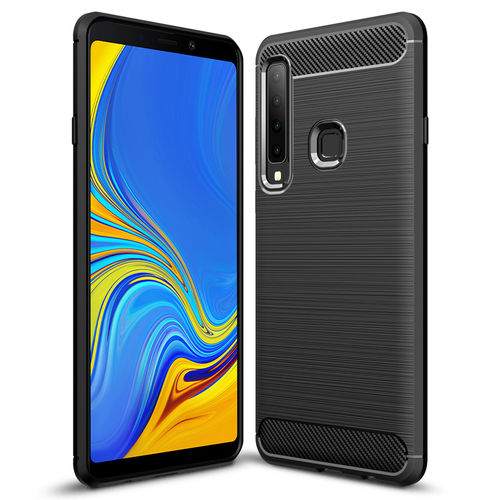 Flexi Slim Carbon Fibre Case for Samsung Galaxy A9 (2018) - Brushed Black